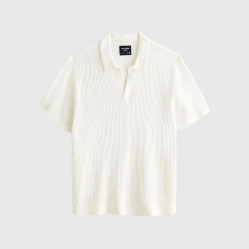 REMERA ABERCROMBIE JOHNNY COLLAR MARFIL