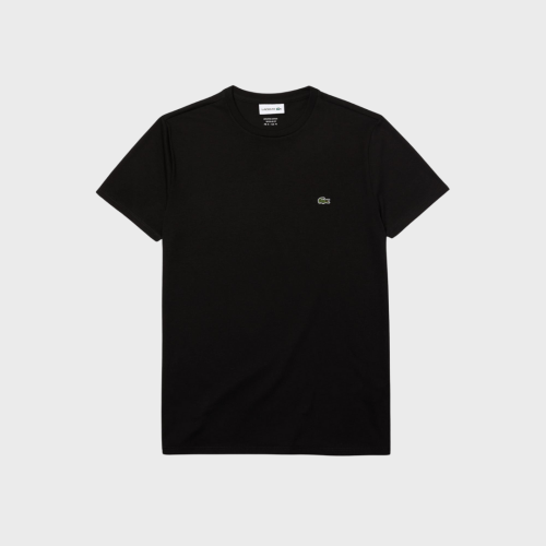 REMERA CUELLO REDONDO LACOSTE NEGRA