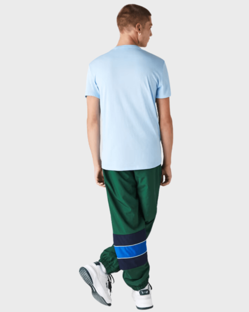 REMERA CUELLO RERDONDO LACOSTE CELESTE