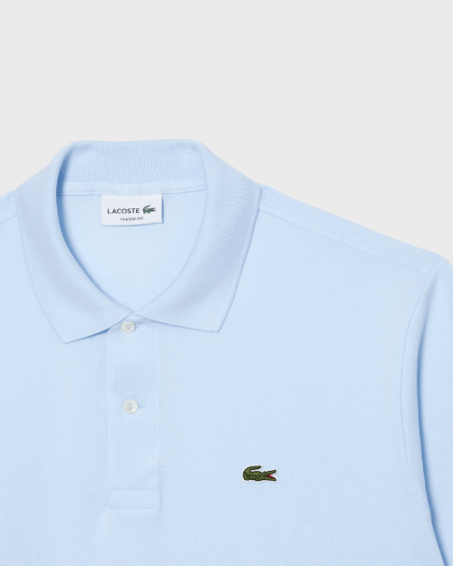 REMERA  CUELLO POLO LACOSTE CELESTE