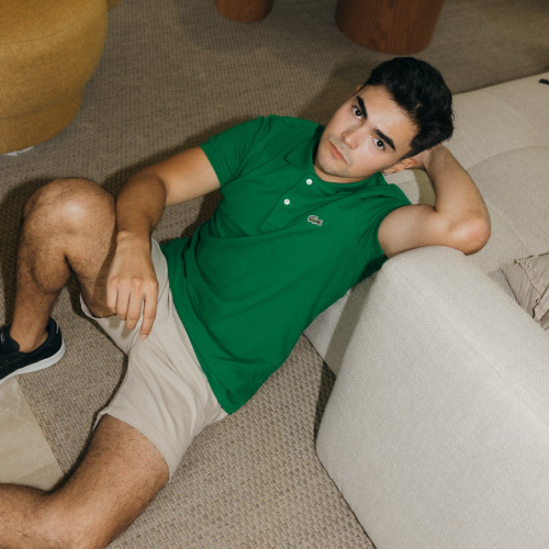 REMERA CUELLO POLO LACOSTE VERDE