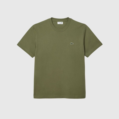 REMERA  CUELLO REDONDO LACOSTE VERDE MUSGO