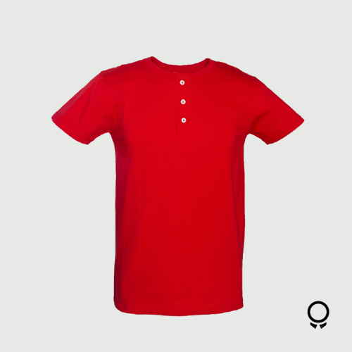 REMERA LIBERATO BASICS HENLEY ROJA