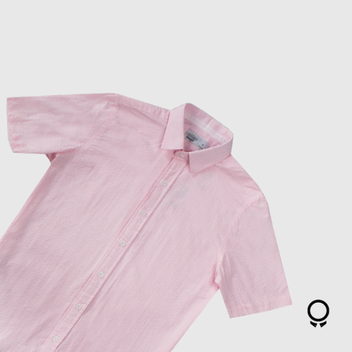 CAMISA LIBERATO BASICS MANGAS CORTAS ROSADO CUADROS