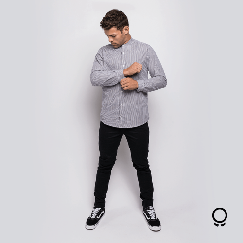 CAMISA LIBERATO BASICS RAYAS NEGRAS