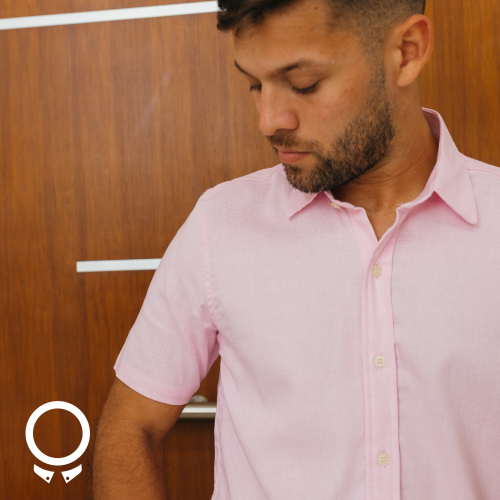 CAMISA LIBERATO BASICS MANGAS CORTAS ROSADA