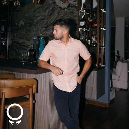 CAMISA LIBERATO BASICS MANGAS CORTAS ANARANJADO