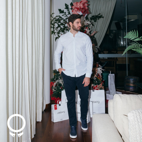 PANTALON CHINO LIBERATO BASICS AZUL MARINO