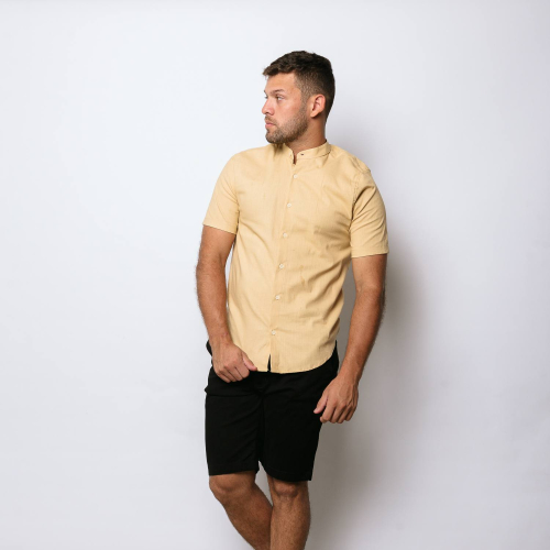 CAMISA LIBERATO BASICS MAO MANGAS CORTAS KAKHI