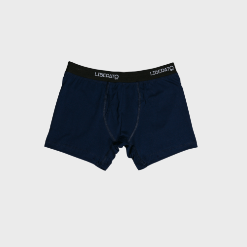 BOXER LIBERATO BASICS GOMA NEGRA  AZUL MARINO