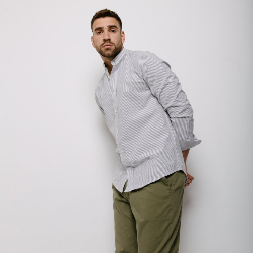 CAMISA LIBERATO BASICS MAO MANGAS LARGAS AZUL RAYAS