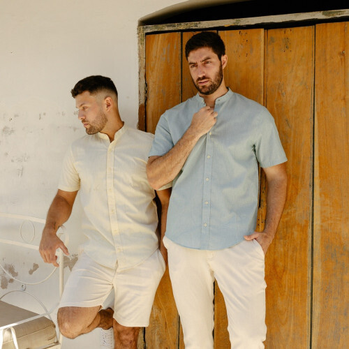 CAMISA LIBERATO BASICS MAO MANGAS CORTAS AMARILLA