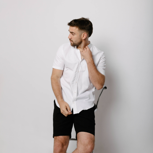 CAMISA LIBERATO BASICS MAO MANGAS CORTAS BLANCA