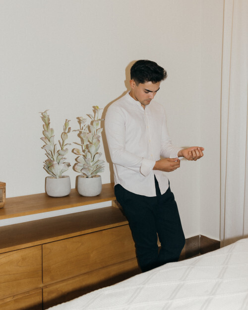 CAMISA LIBERATO BASICS MAO MANGAS LARGAS BLANCA