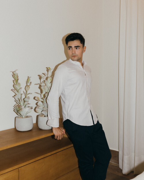 CAMISA LIBERATO BASICS MAO MANGAS LARGAS BLANCA