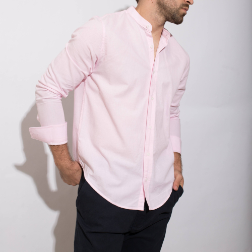 CAMISA LIBERATO BASICS MAO MANGAS LARGAS RAYITAS ROSADAS