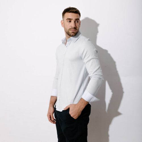 CAMISA LIBERATO BASICS MANGAS LARGAS CELESTE