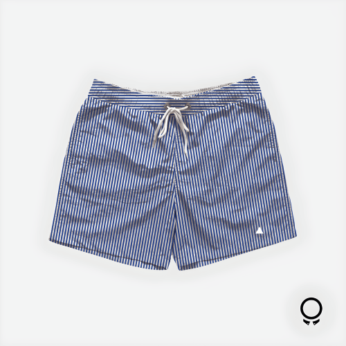 SHORT DE BAÑO LIBERATO BASICS RAYAS AZUL