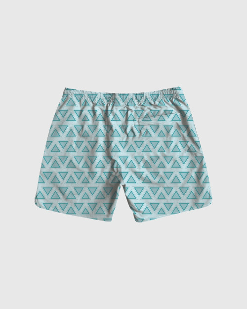 SHORT DE BAÑO LIBERATO BASICS CELESTE TRIAGULOS