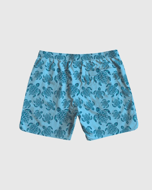 SHORT DE BAÑO LIBERATO BASICS CELESTE TORTUGAS
