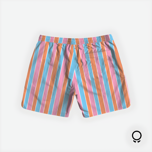 SHORT DE BAÑO LIBERATO BASICS RAYAS COLORES