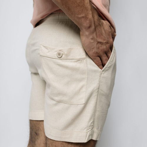 BERMUDA CON GOMA LIBERATO BASICS BEIGE