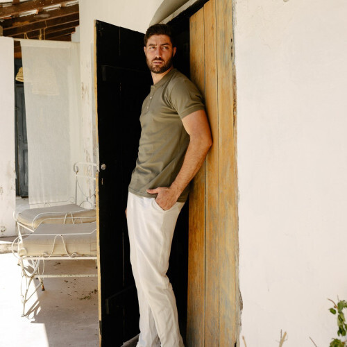 PANTALON CHINO LIBERATO BASICS DE LINO BLANCO