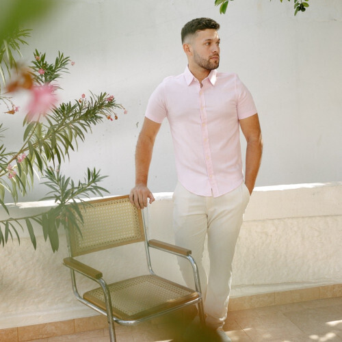 PANTALON CHINO LIBERATO BASICS DE LINO BEIGE