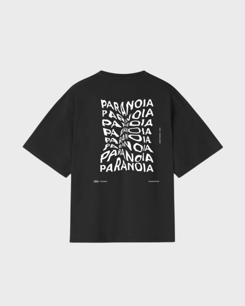 REMERA OVERSIZE PREMIUM 250 GSM LIBERATO BASICS OVERSIZE NEGRA PARANOIA