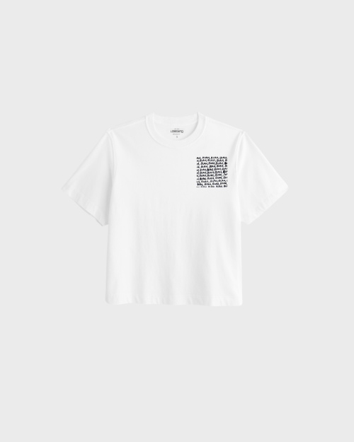 REMERA OVERSIZE LIBERATO BASICS MARFIL BLAH BLAH