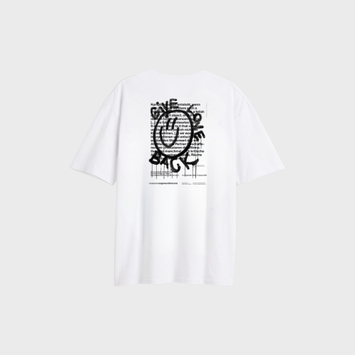 REMERA LIBERATO BASICS OVERSIZE PREMIUM 250GSM MARFIL GIVE LOVE BACK