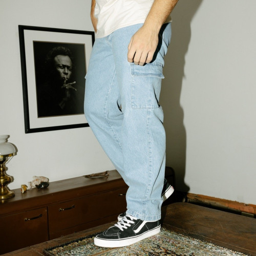 JEANS CARGO LIBERATO BASICS CELESTE