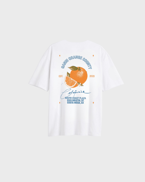 REMERA  OVERSIZE PREMIUM 250GSM LIBERATO BASICS  MARFIL ORANGE COUNTY