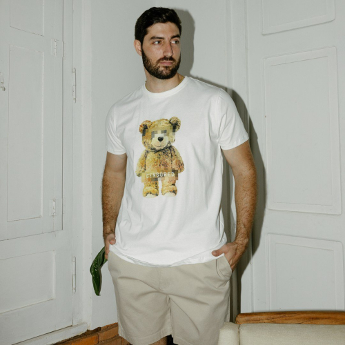 REMERA LIBERATO BASICS REGULAR MARFIL CENSORED