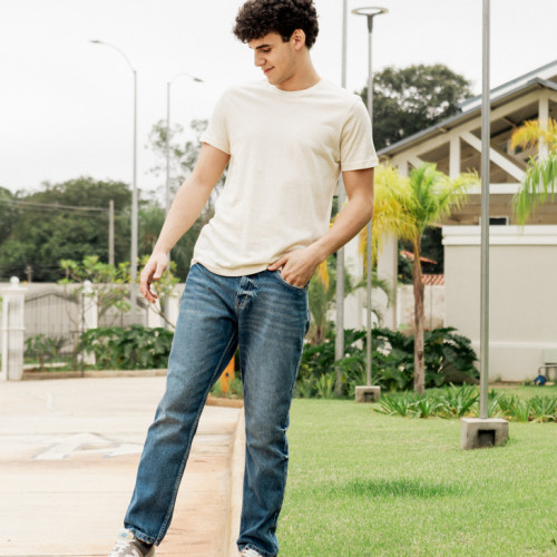 REMERA LIBERATO BASICS REGULAR FIT NATURAL