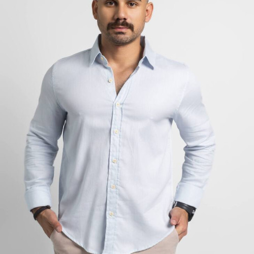 CAMISA LIBERATO BASICS MANGAS LARGAS CELESTE FANTASIA