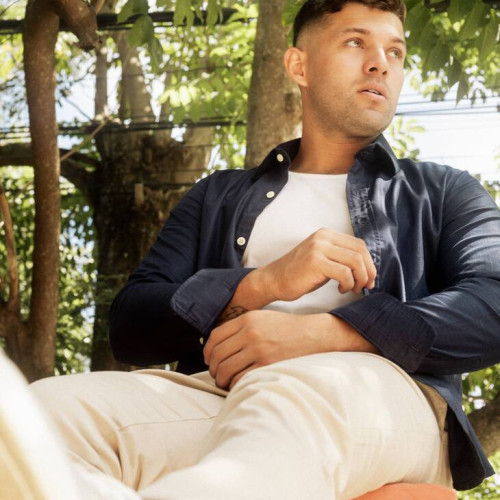 CAMISA LIBERATO BASICS MANGAS LARGAS AZUL MARINO