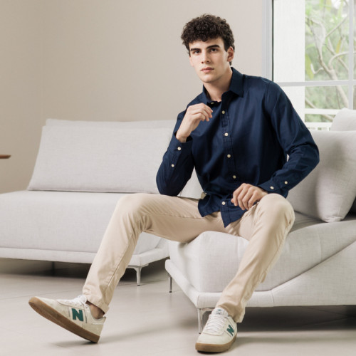 CAMISA LIBERATO BASICS MANGAS LARGAS AZUL MARINO