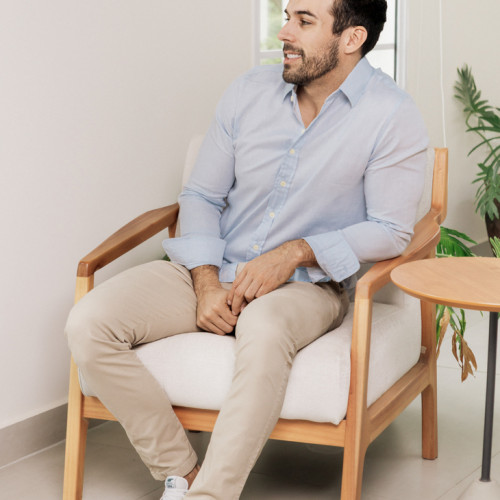 CAMISA LIBERATO BASICS MANGAS LARGAS CELESTE FANTASIA