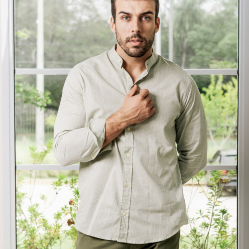 CAMISA LIBERATO BASICS MAO MANGAS LARGAS VERDE