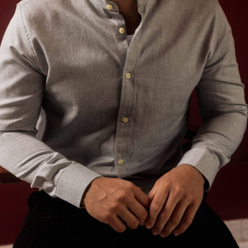 CAMISA LIBERATO BASICS MAO MANGAS LARGAS VERDE JASPEADA