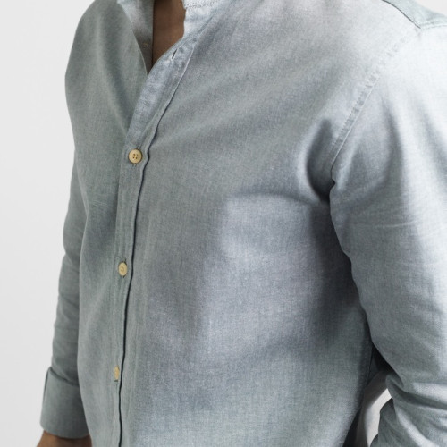 CAMISA LIBERATO BASICS MAO MANGAS LARGAS VERDE JASPEADA