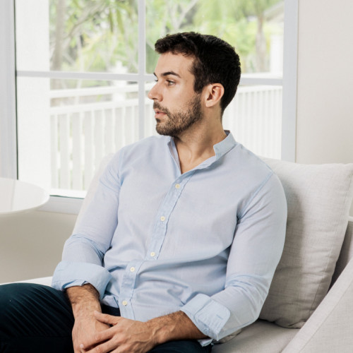 CAMISA LIBERATO BASICS MAO MANGAS LARGAS RAYAS CELESTES