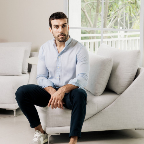 CAMISA LIBERATO BASICS MAO MANGAS LARGAS RAYAS CELESTES