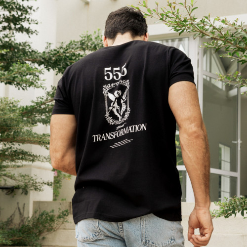 REMERA LIBERATO BASICS REGULAR FIT NEGRA NEON DREAMER