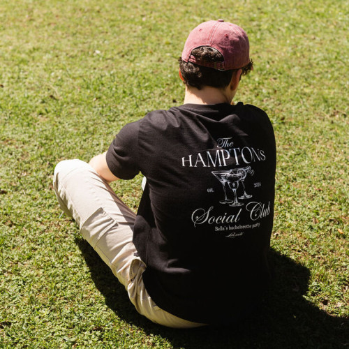 REMERA LIBERATO BASICS OVERSIZE NEGRA THE HAMPTONS SOCIAL CLUB