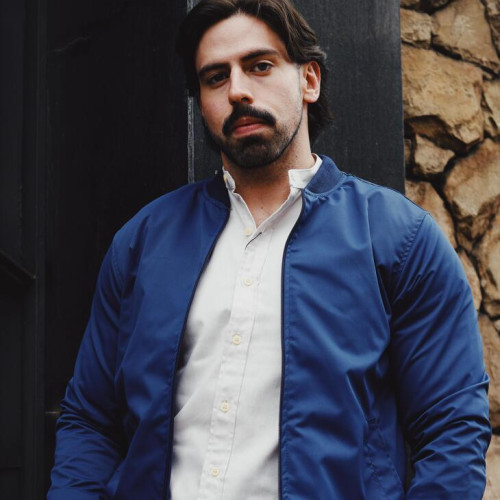 BOMBER JACKET LIBERATO BASICS AZUL MARINO