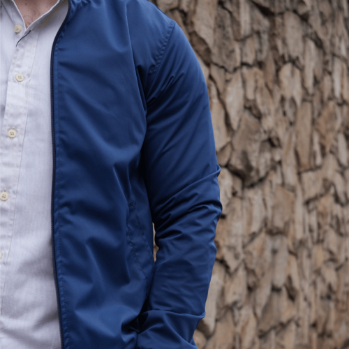 BOMBER JACKET LIBERATO BASICS AZUL MARINO