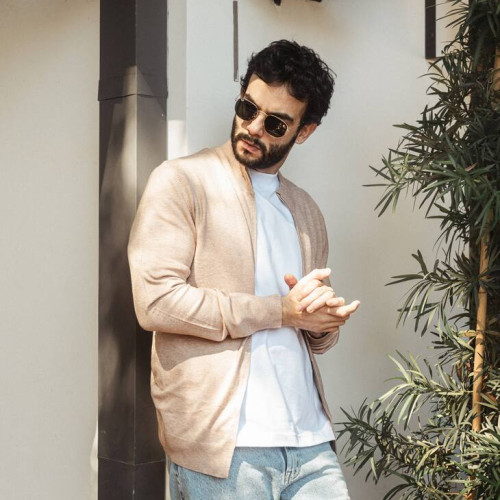 SWEATER LIBERATO BASICS CON CIERRE BEIGE