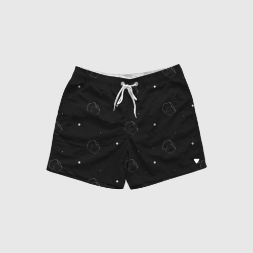 SHORT DE BAÑO LIBERATO NEGRO FIGURAS GEOMETRICAS